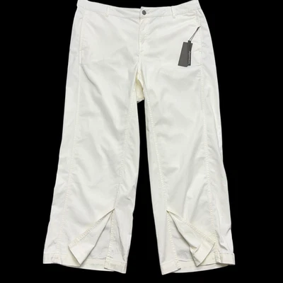 Soft Surroundings Pants Womens 18W White Driftwood Wide Leg Split Hem NWT SFU37 - Image 1 of 4