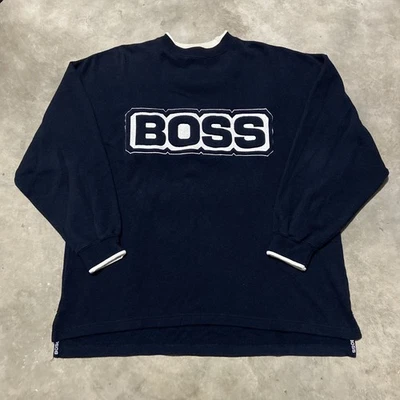 Boss de colección de I.G. Sudadera Diseño Cuello Redondo Hombre Talla L Azul Marino Patinador HipHop Foto 1 de 3