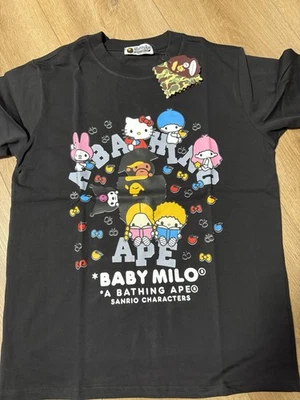 Эксклюзивная футболка A Bathing Ape x Sanrio Character II Ginza, размер L, черный цвет - Изображение 1 из 3