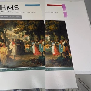 x2 SET Brahms Hungarian Dances Music Vol 1 & 2 Books Alfred Masterwork Piano F1 - Picture 1 of 11