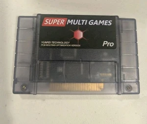SUPER MULTI GAMES PRO - SNES/Super Nintendo Ntsc Black Smoke Case - Picture 1 of 4
