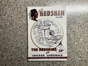 1953 Washington Redskins vs Chicago Cardinals NFL Football Program Magazine 17th - Imagen 1 de 12