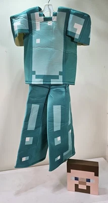UNISEX MINECRAFT ARMADURA PRESTIGIO NIÑO DISFRAZ STEVE DE LUJO (TALLA: M-7/8) 3 piezas Foto 1 de 4