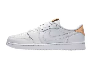 2016 Nike Air Jordan 1 Retro Low OG SZ 8 White Vachetta Tan Premium 905136-100 - Picture 1 of 6