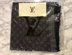 Louis Vuitton M71376 Echarpe Reykjavik Noir Cashmere Scarf/ Stole - Picture 1 of 9