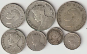 7 different SILVER coins from NEW ZEALAND - Picture 1 of 2
