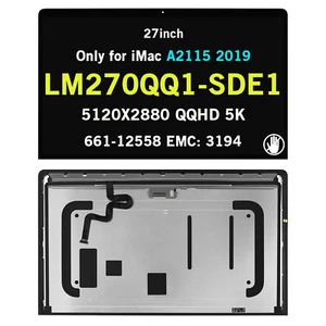 A++ Genuine LCD Assembly For Apple iMac 27" A2115 2019 EMC 3194 LM270QQ1(SD)(E1) - Picture 1 of 4