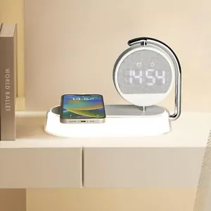 Nuevo Reloj Despertador Inteligente con Carga Inalámbrica Rápida y Luz Nocturna Ajustable Regalo - Imagen 1 de 6