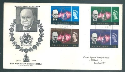 ST HELENA 1966 illustrated First Day Cover: Churchill - Image 1 of 2