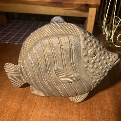 Винтажный ~ рыба ~ латуни металлический полотенце или шарфы держатель, настенное крепление ~ Costal - Изображение 1 из 4