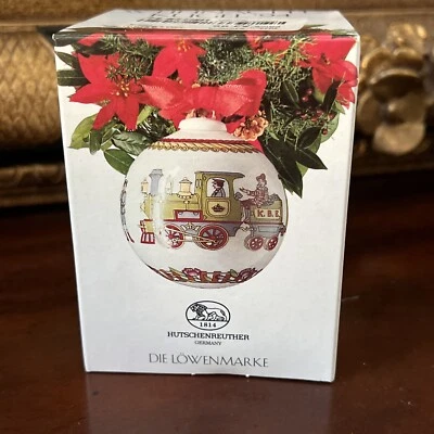 Елочное украшение Hutschenreuther Christmas Ball 1994 Train Germany Weihnachts Kugel новое в коробке - Изображение 1 из 4