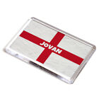 FRIDGE MAGNET - Jovan - St George Cross/England Flag - Boy&#39;s Name Gift