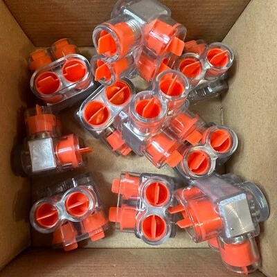 Qty 10 - HOMAC T&B CSB 2/0-2 S Alum Insulated connector block-2 Port 1 Way Tap - Image 1 of 4