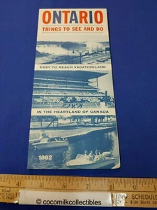 Vintage 1962 Ontario Canada Things To See And Do Travel Brochure Info Pictures - Picture 1 of 5