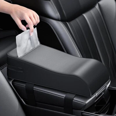 1× Car Auto Armrest Pad Cover Center Console Box Cushion PU Leather Storage Box - Image 1 of 4