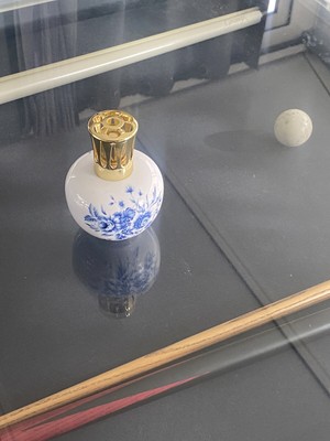 Lampe Berger Ancienne En Verre – Motif Pointe De Diamant – Complète – Très Bon état