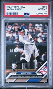 2024 Topps Now MLB 594 Aaron Judge New York Yankees PSA 10 - Picture 1 of 2