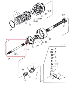 SHAFT ASSY; INTERMEDIATE PLANETARY Genuine Isuzu 8-94166013-0, GM 94166013 - Picture 1 of 2