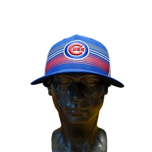 Chicago Cubs '47 Brand Blue Trucker Adjustable Hat Embroidered MLB Licensed - Picture 1 of 9