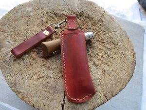 OPINEL NO.8 CUSTOM LEATHER POCKET SLIP SHEATH MADE IN USA. - Bild 1 von 6