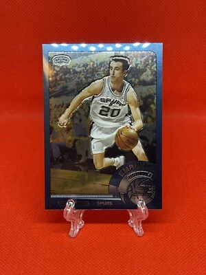 2003 Topps Chrome Manu Ginobili Rookie Card (Spanish) #124 - Image 1 of 2