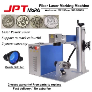 JPT 200W Mopa M7 Fiber Laser Metal Marking Cutting Machines Ezcad2 Rotary CA - Picture 1 of 14