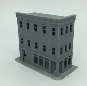 20th Century 3 Story Corner Shop Building - Z Scale 1:220 - 3D PRINTED Model USA - Picture 1 of 10