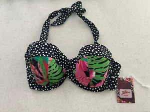 Joe Browns Padded Halterneck Bikini Top in Jungle Print Size 34DD - Picture 1 of 3