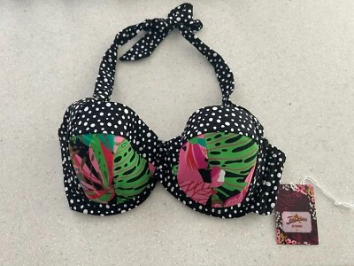 Joe Browns Padded Halterneck Bikini Top in Jungle Print Size 34C - Image 1 of 3