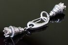 Stainless Steel Cord End with Half Heart Clasp. 