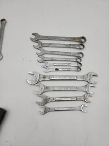 VTG Lot of 10 TRW SAE 12 Point Combination & Open Ended Box Wrench Forged USA - Picture 1 of 13