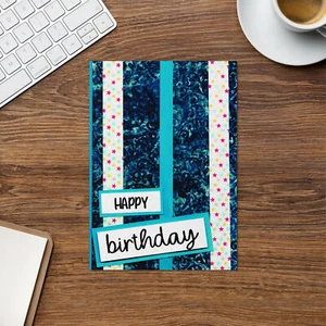 Happy Birthday card with stars from a Handcrafted Original - Picture 1 of 4