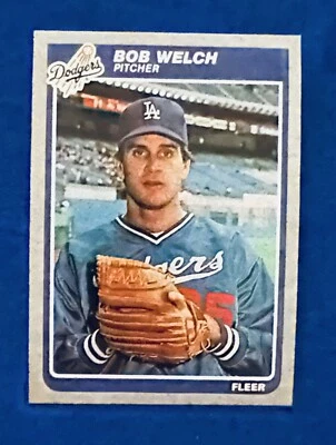 1985 FLEER #388 BOB WELCH DODGERS NM-MT or BETTER 1990 CYA 2 TIME AS & WS CHAMP - Image 1 of 3