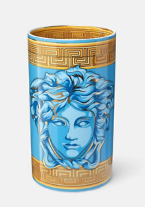 NEW Versace Medusa Amplified Coin Vase Blue 30cm RRP$1999