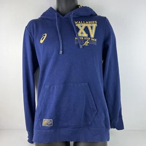 Asics Australian Wallabies Licensed Hoodie Mens M Blue/Yellow 52/68 - Picture 1 of 8