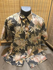 Camisa Cooke Street Hawaiana Abotonada Aloha 100% Algodón Piña Fruta Grande L - Imagen 1 de 7