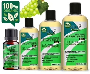 ACEITE DE SEMILLA DE UVA 100% Puro Orgánico Natural Prensado en Frío Sin Refinar Piel Cabello Cara Reino Unido - Imagen 1 de 5