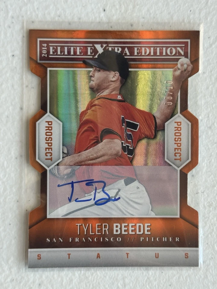 Panini Elite 2014 edición extra Prospects tinta verde/10 Tyler Beede #14 automático Foto 1 de 1