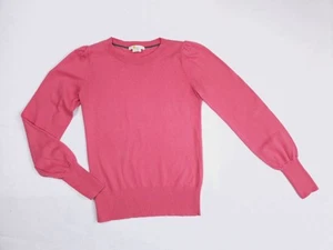 Boden Pink Puffed Sleeve Wool Cotton Lightweight Spring Sweater Size 2 - Picture 1 of 12