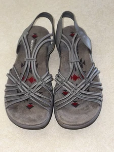 Skechers Sandals Women’s Strappy Gray Memory Foam Size 9 New - Bild 1 von 6