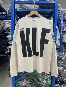 Saint Michael KLF Illuminati Pyramid Boombox Herren Langarm T-Shirt weiß - Bild 1 von 6