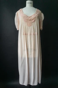 Vintage 40s Kleid rosa Neglige, M–L - Picture 1 of 8