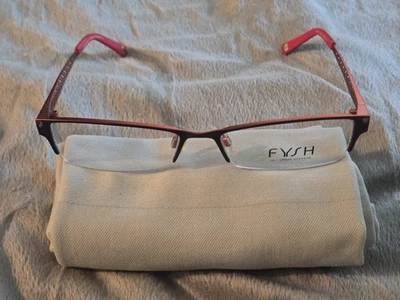 FYSH 3341 777 Ojo de Gato Rosa/Rojo Medio Borde Mujeres Anteojos 53-16-135 Gafas Urbanas Foto 1 de 4