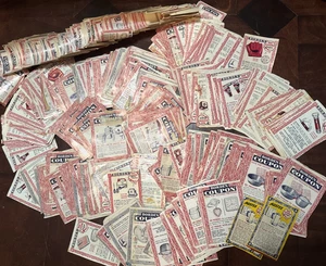 HUGE Lot Vintage Borden Coupons For Valuable Premiums Red Blue Ephemera - Picture 1 of 7