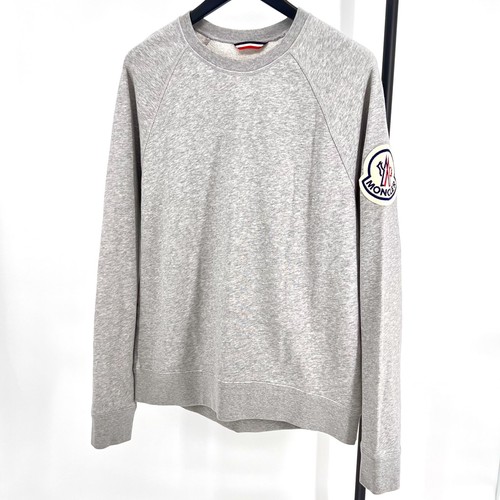 Felpa Moncler grande logo manica lunga grigio 138672397