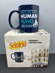 Seinfeld The Human Fund Coffee Mug Festivus White Elephant Gag NIB Opened TV - Picture 1 of 6