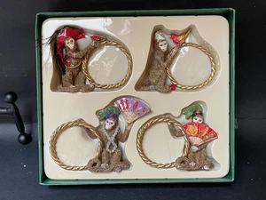 Silvestri Set of 4 Monkey Napkin Rings - Picture 1 of 17