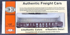 CON COR # 0001-009023 Milwaukee Road 54' Mill Gondola CAR Kit HO Scale New - Picture 1 of 4