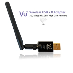 VU+® Wireless USB 2.0 Adapter 300 Mbps inkl. Antenne - Bild 1 von 3
