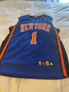 Vintage Amar'e Stoudemire New York Knicks #1 Adidas NBA Blue Jersey Size 50 - Picture 1 of 2